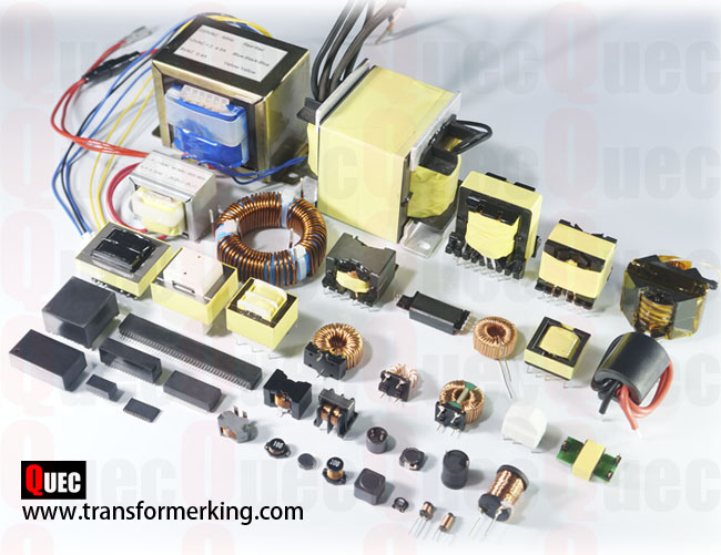 Types of transformer (magnetics) and inductor manufactured by the Transformerking's magnetics factory the Quectek Co., Ltd.
