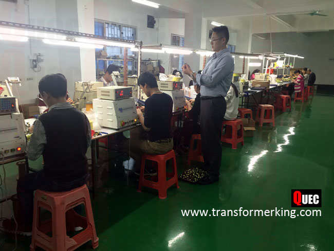 Transformerking.com CEO Michael Zhang visited the transformer manufacturing lines at Quectek Co., Ltd transformer factory in Shijie Town in the Dongguan city of China PRC.
